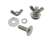 Tech Diving Stainless Steel Butterfly Screw Bolts Wing Nuts for Backplate Pair