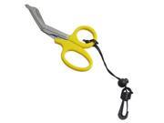 Scuba Diving Scissors with Plastic Snap Clip Yellow