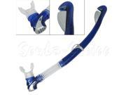 Scuba Diving Dive Dry Top Straight Snorkel with Purged Valve Blue