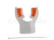 Scuba Diving Ultra Clear Silicone Mouthpiece w Color Tab Regulator Tie Orange