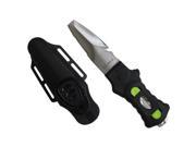 Scuba Diving Compact Black Stainless Steel Blunt Tip BCD Knife