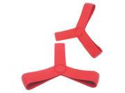 Scuba Diving Snorkeling RED Rubber Fin Keeper Gripper Strap Set Pair Large