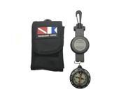 Scuba Choice Dive Compass with Retractor and Pouch Set