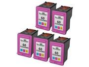 Speedy Inks 5PK Alternative replacement for Hewlett Packard HP 60 CC643WN Tri Color Ink Cartridge