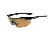 Beton Nepal Polarized Shatterproof Lens Half Frame Sports Shield Sunglasses 80mm Shiny Black Brown