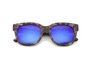 Womens Cat Eye Sunglasses With UV400 Protected Mirrored Lens Grey Block Tortoise Ice