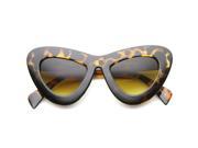 Womens Cat Eye Sunglasses With UV400 Protected Composite Lens Tortoise Amber