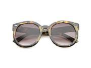 Womens Oversized Sunglasses With UV400 Protected Composite Lens Brown Block Tortoise Lavender