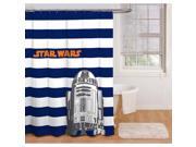 Star Wars Blue White Stripes Peva Shower Curtain