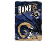 NFL St. Louis Rams Plush Raschel Blanket 60 x 90 Inch