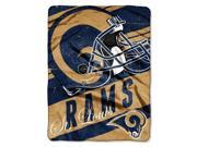NFL St. Louis Rams Deep Slant Micro Raschel Throw Blue 46 x 60 Inch