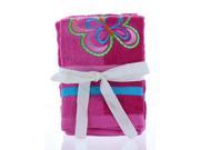 No Boundaries Butterfly 4pk Embroidered Washcloth Set 100% Cotton 12 x12
