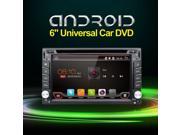 Universal 2 din Android 4.4 Car DVD player GPS Wifi Bluetooth Radio 1.2GB CPU DDR3 Capacitive Touch Screen wifi car pc audio