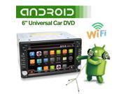 Universal 2 din Android 4.4 Car DVD player GPS Wifi Bluetooth Radio 2GB CPU DDR3 Capacitive Touch Screen 3G car pc aduio obd2