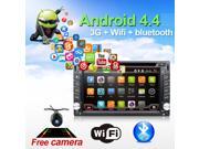 2 din Android 4.4 Car DVD player GPS Wifi Bluetooth Radio 1.2GB CPU DDR3 Capacitive Touch Screen 3G car pc aduio