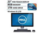 2016 New Edition Dell 23 Touchscreen All in One Desktop Computer Intel i5 4210M up to 3.2GHz 8GB RAM 1TB HDD 23 FHD 1080P Touch Display HDMI WiFi Webca