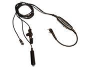 Three wire Lapel Mic with Earpiece Black