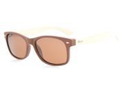 Eyekepper Men s Bamboo Wood Arms Classic Polarized Sunglasses Brown Frame Brown Lens