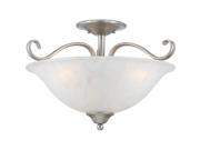 Quoizel 3 Light Duchess Semi Flush Mount in Antique Nickel DH1718AN