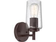 Quoizel EDS8601 Edison 1 Light 5 Wide Reversible Bathroom Sconce with Clear See Western Bronze