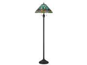 Quoizel 2 Light King Tiffany Floor Lamp in Vintage Bronze TF1508FVB