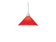 WAC Lighting Jill Red Pendant with Chrome Canopy Chrome MP 512 RD CH