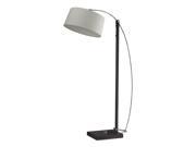 Dimond Lighting Logan Square Floor Lamp In Dark Brown With Off White Linen Shade