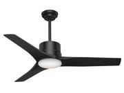 59196 Piston 52 in. Matte Black Indoor Outdoor Ceiling Fan with Light and Remote