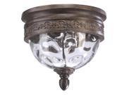 Quorum Georgia 2 Light Outdoor Flush Mount in Etruscan Sienna