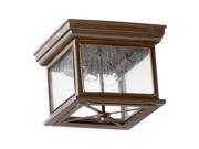 Quorum Magnolia 2 Light Outdoor Flush Mount in Oiled Bronze