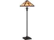 Quoizel TF1427 Tiffany 2 Light Floor Lamp with Tiffany Glass