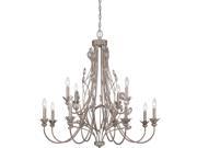 Quoizel Wesley Two Tier Chandelier with 12 Lights in Italian Fresco