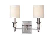 Hudson Valley Whitney 2 Light Wall Sconce in Polished Nickel 7502 PN