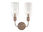 Hudson Valley Lafayette 2 Light Wall Sconce in Old Nickel 292 ON