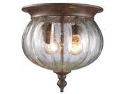 Z Lite Outdoor Flush Mount Light in Weathered Bronze 516F WB