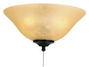 13in. Amber Glass Bowl Ceiling Fan Light Kit