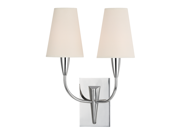 Hudson Valley Lighting 2412 PC WS Wall Sconces Indoor Lighting Polished Chrome White Silk Shades