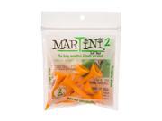 Martini 2 Golf Tees 2 Inch Virtually Unbreakable Orange