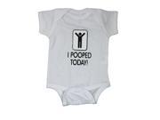 I Pooped Today Bodysuit Mother s Father s Day Unisex Funny Cute Baby White Onesie