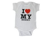 I Love My Mommy Bodysuit Mother s Father s Day Unisex Cute Baby White Onesie