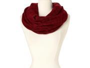 Amtal Women Knit Red Black Plaid Checkered Knit Fleece Infinity Scarf