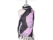 Amtal Women Black Two Color Tie Dye Ombre Oblong Soft Casual Scarf w Tassels