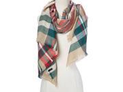 Amtal Women Plaid Checkered Casual Soft Blanket Winter Oblong Scarf