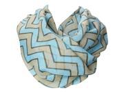 Amtal Women Two Color Chevron Zig Zag Soft Casual Infinity Loop Scarf
