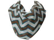 Amtal Women Two Color Chevron Zig Zag Soft Casual Infinity Loop Scarf