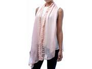 Amtal Women Soft Casual Lightweight Half Lace Oblong Summer Scarf