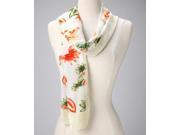 Amtal Women Velvet Burnout Lightweight Leaf Floral Design Sheer Oblong Scarf