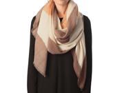 Amtal Women Plaid Checkered Design Blanket Soft Cozy Oblong Winter Scarf Brown