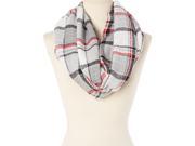 Amtal Women Checkered Design Fleece Blanket Winter Cold Weather Infinity Scarf