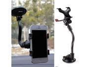 RevoLity Double Clip 360° Rotating Flexible Car Mount Cell Phone Holder Stand Car Accessories Color Black